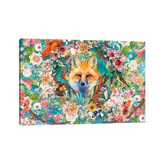 iCanvas "Miss Foxy" by Claudia McKinney Canvas Print - Bed Bath